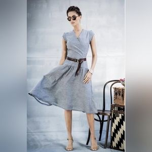 Shabby Apple Outback Dress, Grey Patterned Size 0/2 XS/S